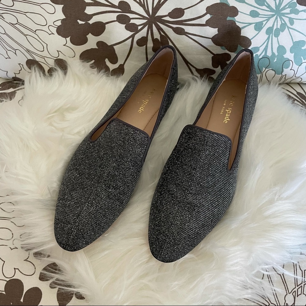 Kate Spade Silver Metallic Flats NWT